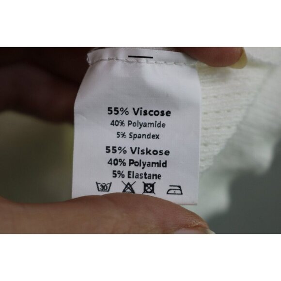 Curlbiuty Vintage Short Sleeve Scalloped Open Knit Button-Up Sweater-Size 2XL - Picture 6 of 10